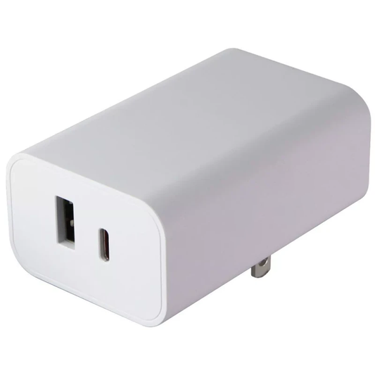 42W Dual Port Wall Power Adapter, Simultaneous Charging Block With USB-C And USB-A Interfaces For Portable Devices