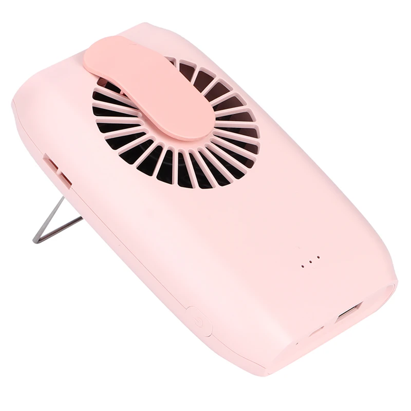 Multi-Mode Wearable Waist Cooling Fan, 3 Adjustable Wind Levels Rechargeable Portable Fan With Stand & Lanyard
