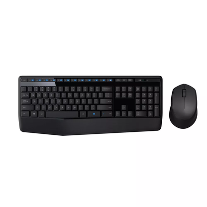Full Size RF Wireless Keyboard and Mouse Combo with Wrist Rest & Numeric Keypad