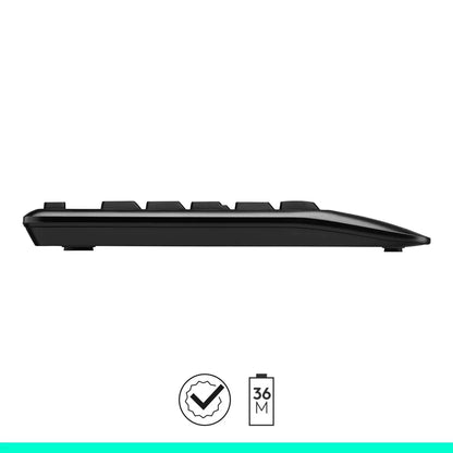 Full Size RF Wireless Keyboard and Mouse Combo with Wrist Rest & Numeric Keypad